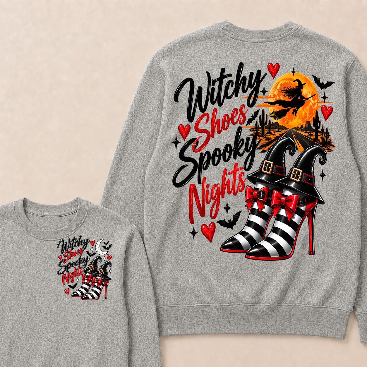 Witchy Shoes Spooky Nights Halloween  Sweatshirt