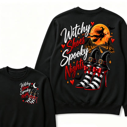 Witchy Shoes Spooky Nights Halloween  Sweatshirt