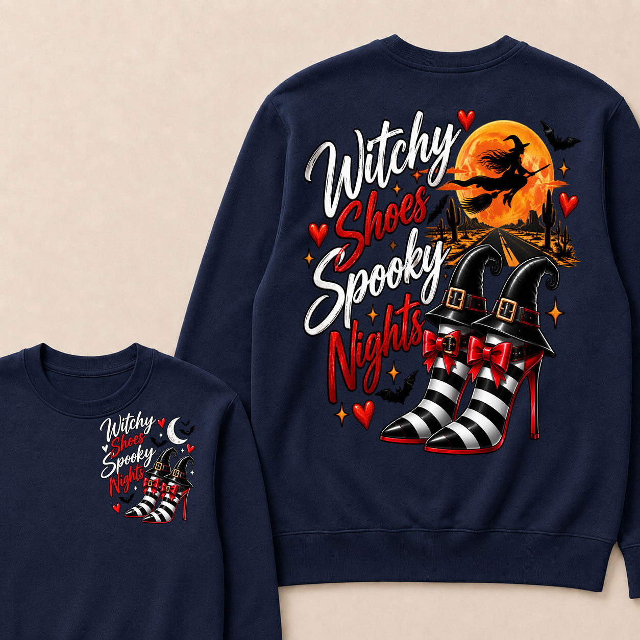 Witchy Shoes Spooky Nights Halloween  Sweatshirt