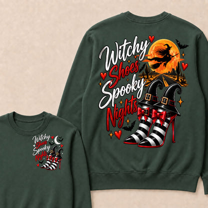 Witchy Shoes Spooky Nights Halloween  Sweatshirt