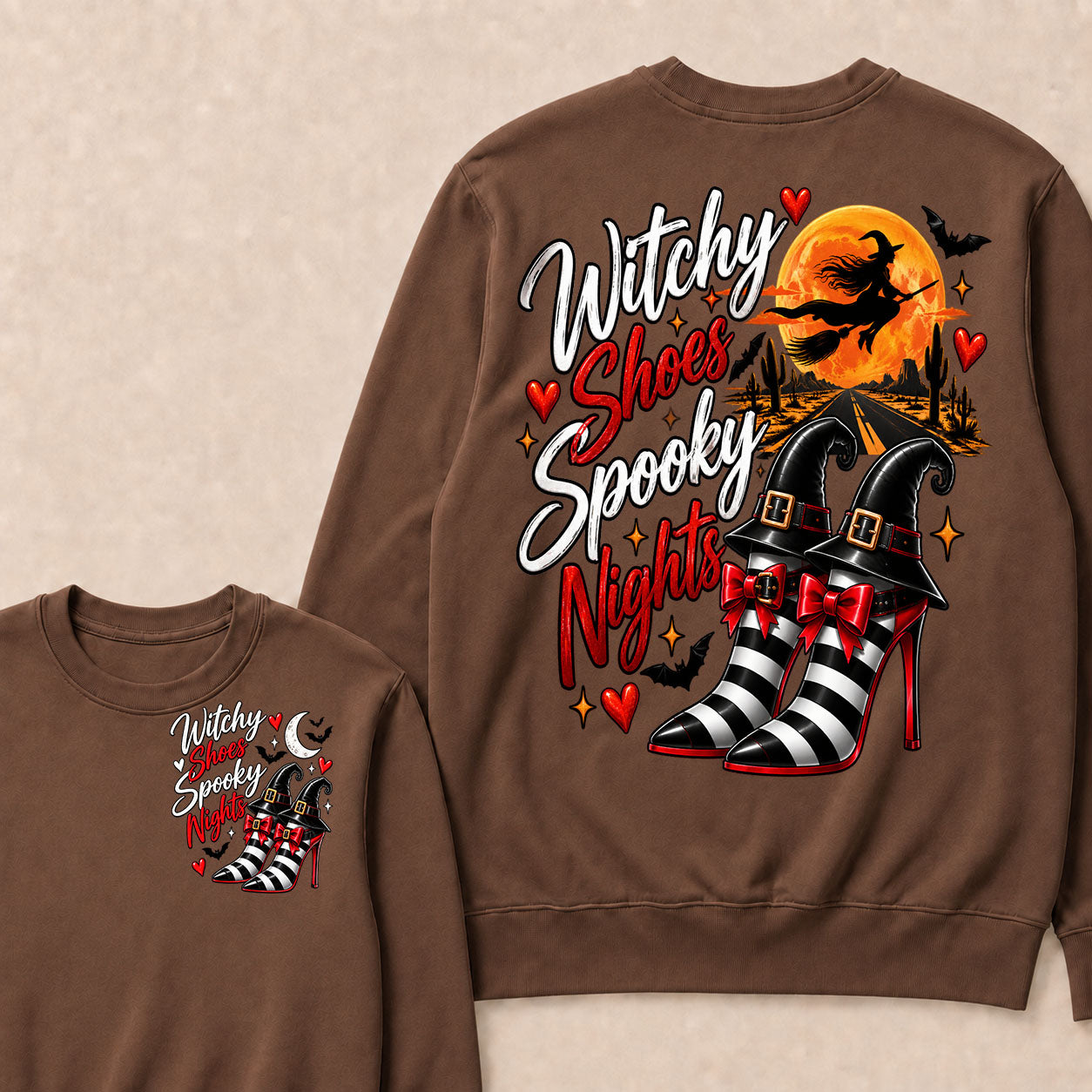 Witchy Shoes Spooky Nights Halloween  Sweatshirt