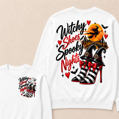 Witchy Shoes Spooky Nights Halloween  Sweatshirt