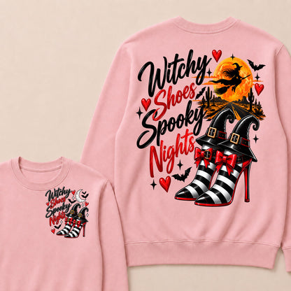 Witchy Shoes Spooky Nights Halloween  Sweatshirt