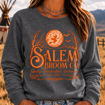 Salem Broom Co. Quality Handcrafted Enchanted Sweatshirt- Custom EST. Year