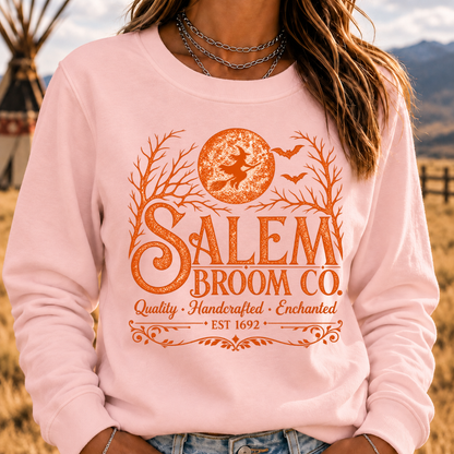 Salem Broom Co. Quality Handcrafted Enchanted Sweatshirt- Custom EST. Year