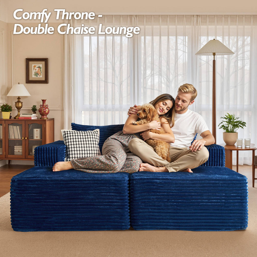 OVIOS 74.8" Boneless Sofa, Sleeper Couch, No Assembly Required
