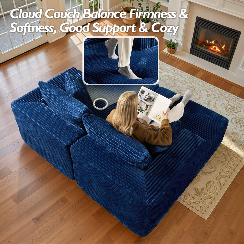OVIOS 74.8" Boneless Sofa, Sleeper Couch, No Assembly Required