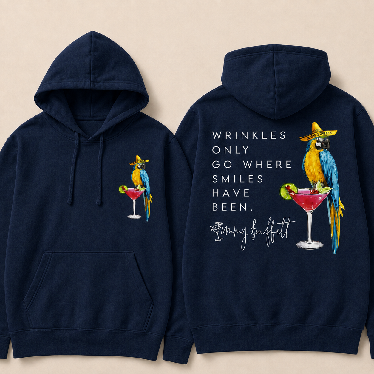 Wrinkles Only Go Where Smiles Have Been Hoodie