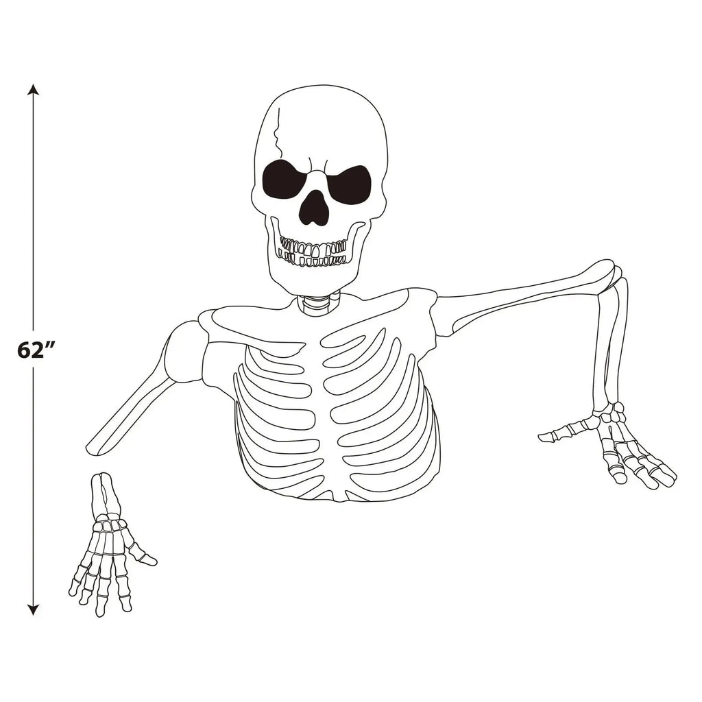 Giant Ground Breaking Skeleton with LCD Eyes and Sound