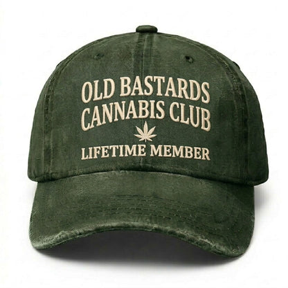 Old Bastards Cannabis Club Lifetime Member Embroidered Cap