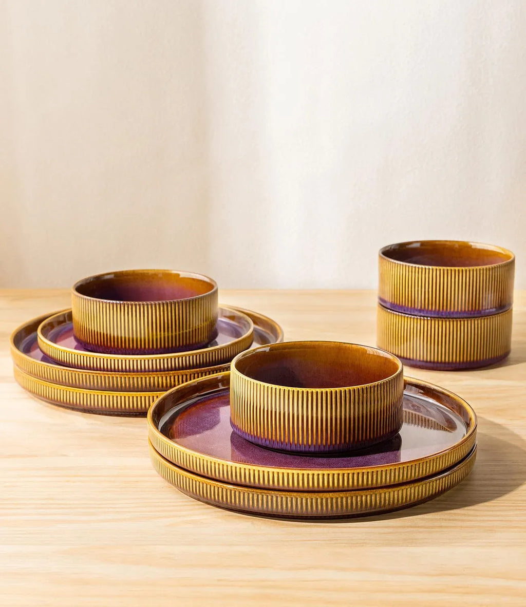 Elegant Ceramic Dinnerware Set – 12-Piece European Tableware Collection