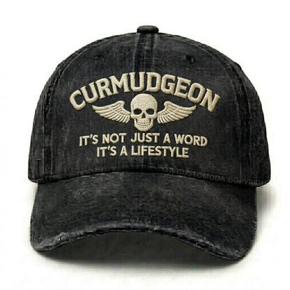 Curmudgeon It's Not Just A Word Embroidery Cap