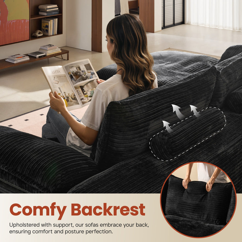 Modular Sectional Sofa with Chaise,Deep Seat Cloud Couch, Modern L-Shape