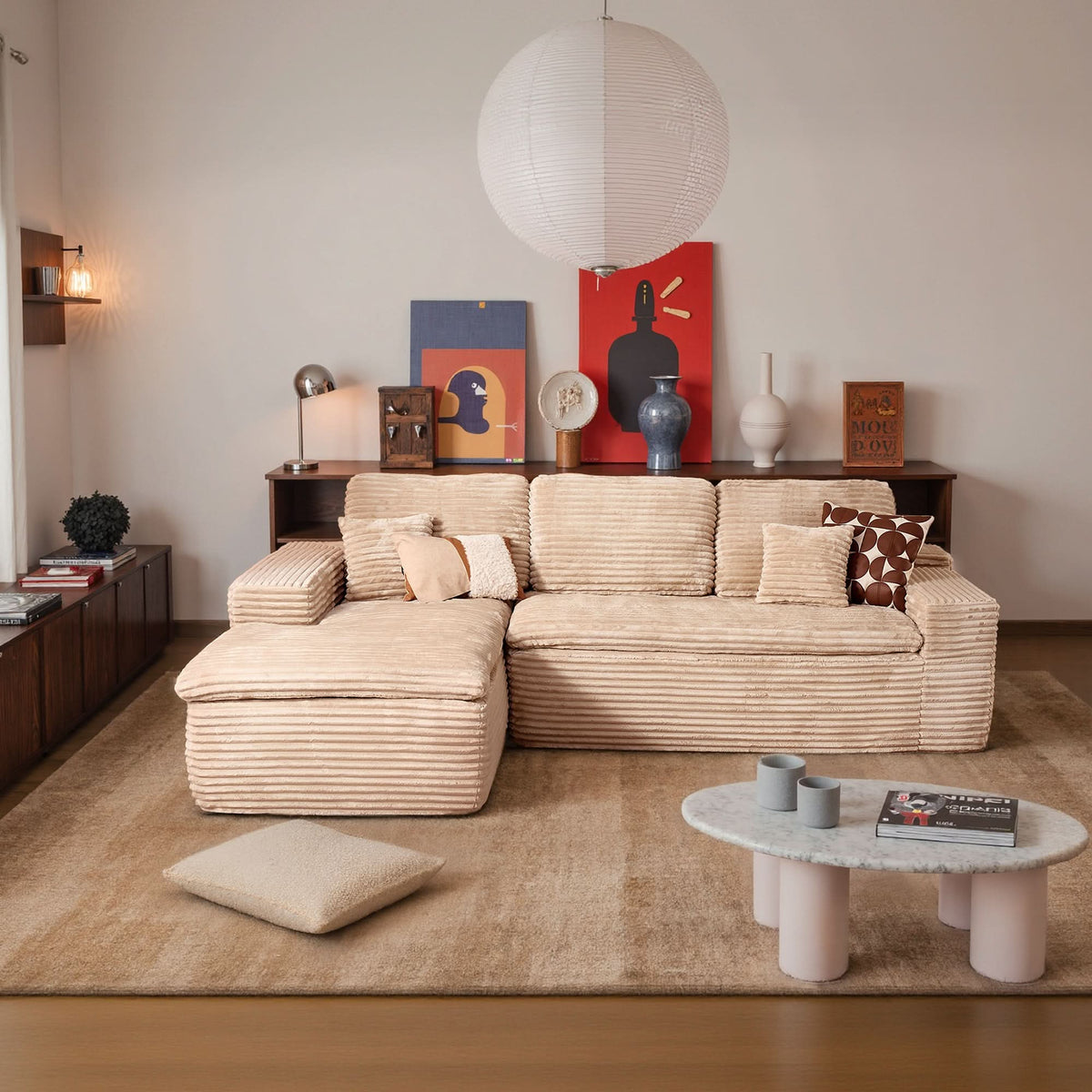 Modular Sectional Sofa with Chaise,Deep Seat Cloud Couch, Modern L-Shape