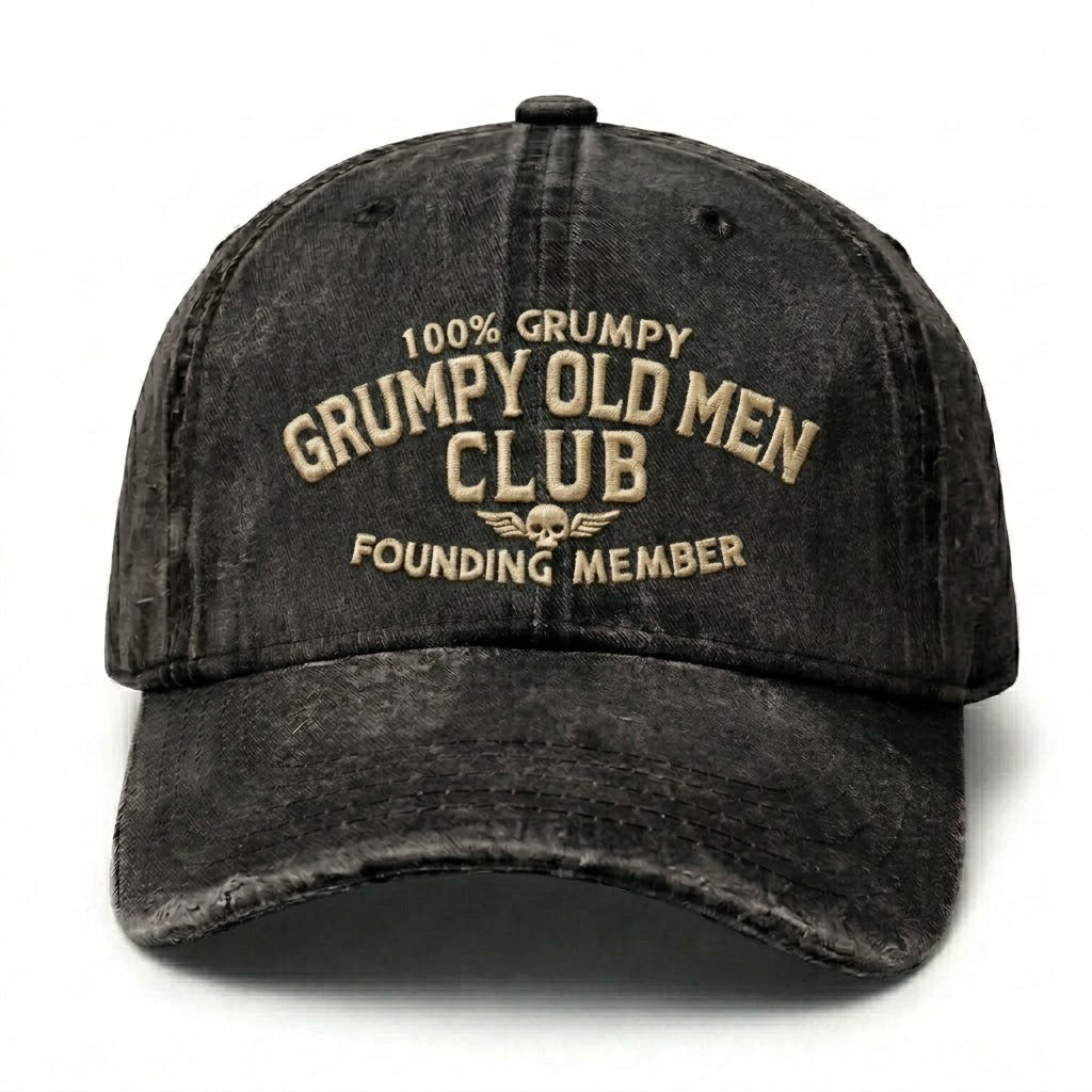 Grumpy Old Men Club Embroidery Cap