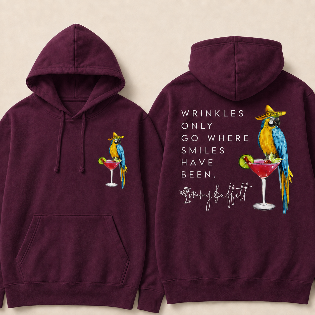 Wrinkles Only Go Where Smiles Have Been Hoodie