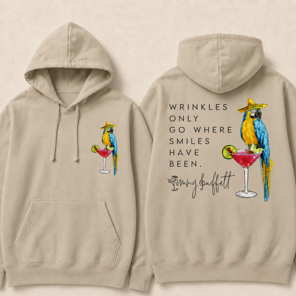 Wrinkles Only Go Where Smiles Have Been Hoodie