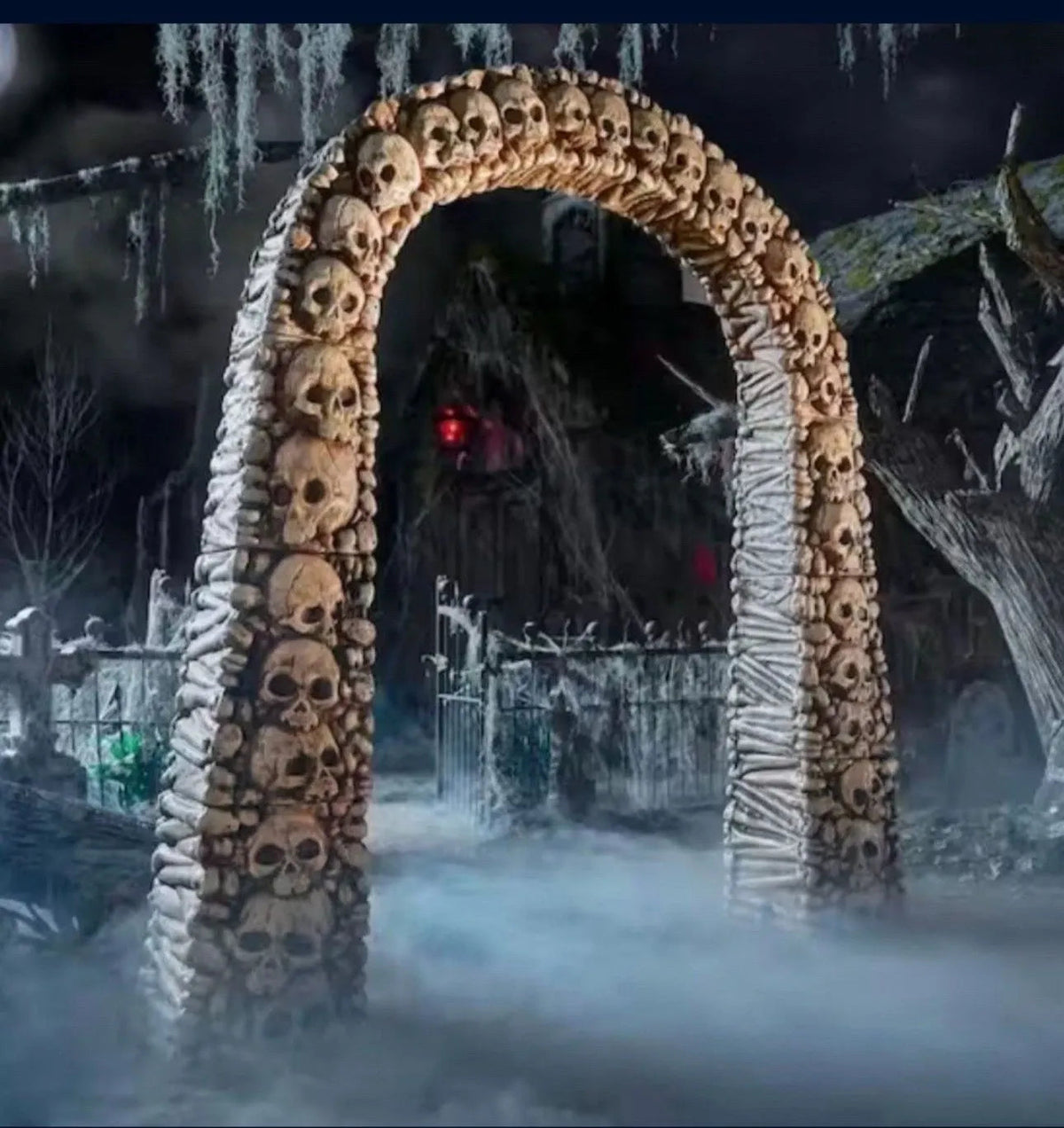 NEW Home Accents Holiday 7.5 ft Skull & Bones Archway