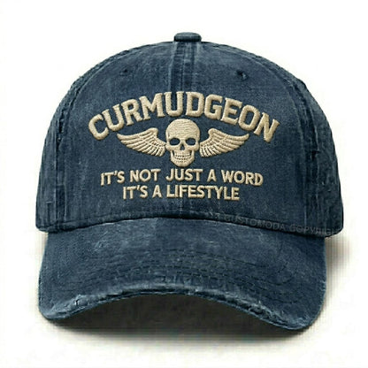 Curmudgeon It's Not Just A Word Embroidery Cap