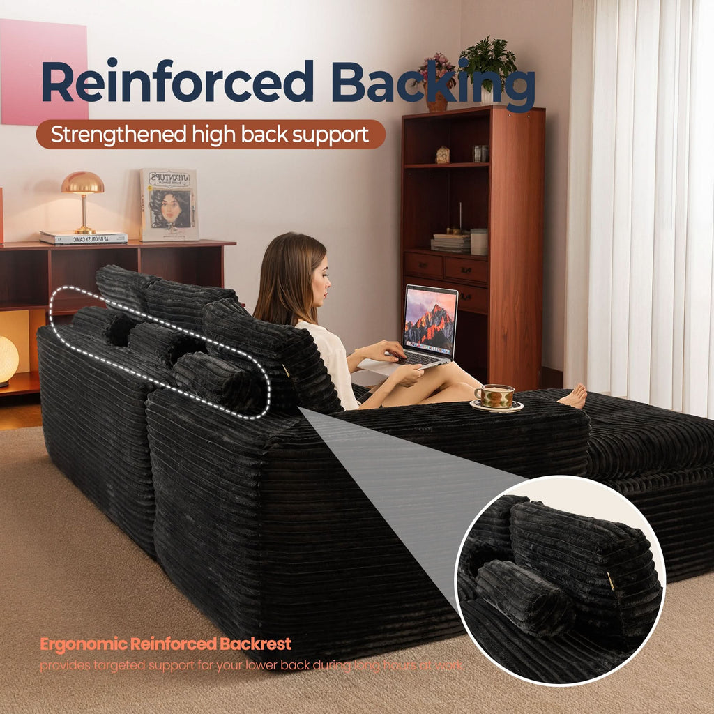 Modular Sectional Sofa with Chaise,Deep Seat Cloud Couch, Modern L-Shape