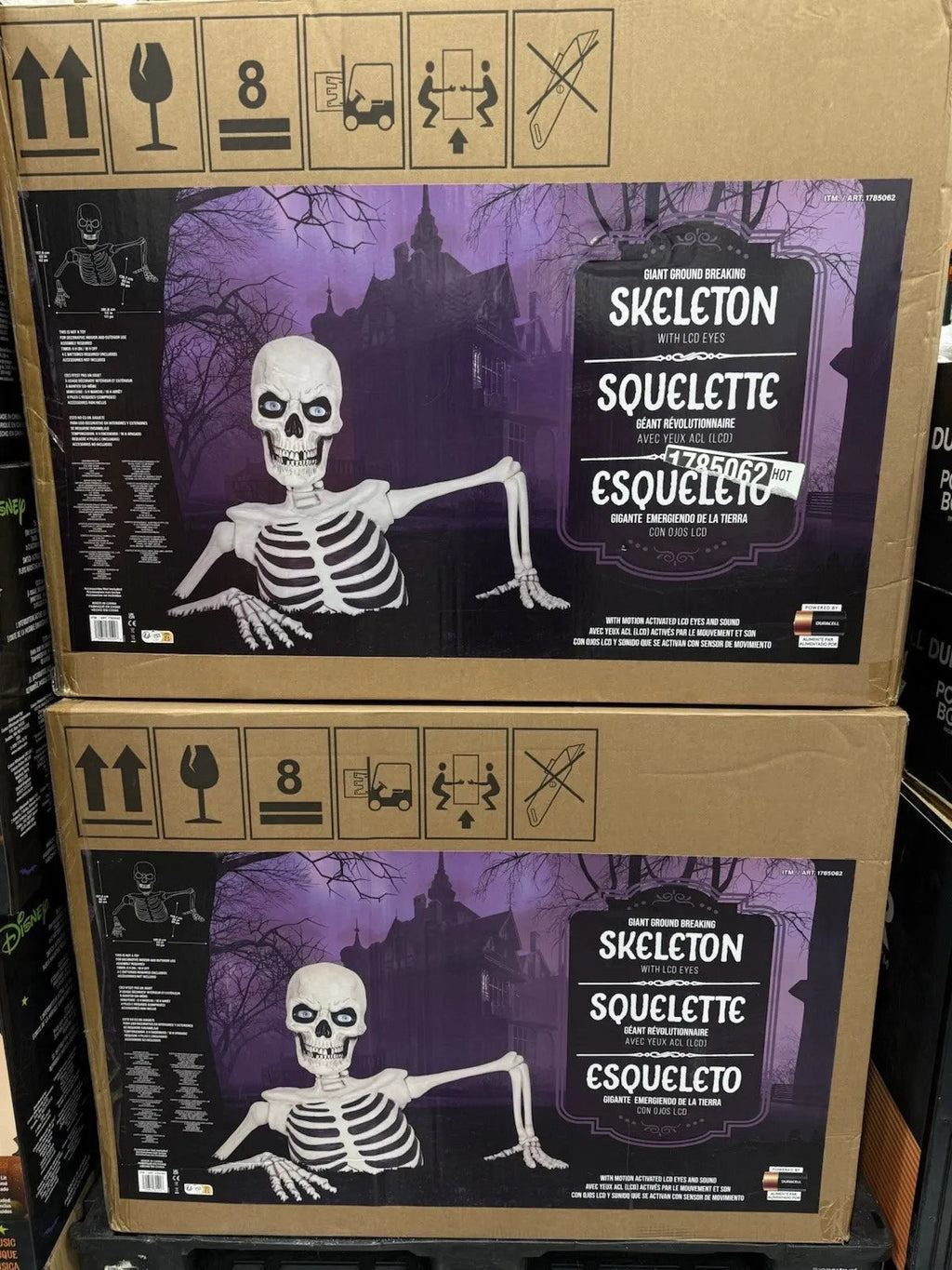 Giant Ground Breaking Skeleton with LCD Eyes and Sound