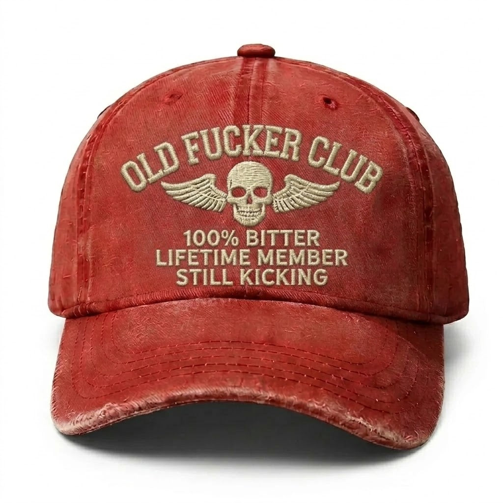 Old Fuckers Club Lifetime Member Embroidery Cap