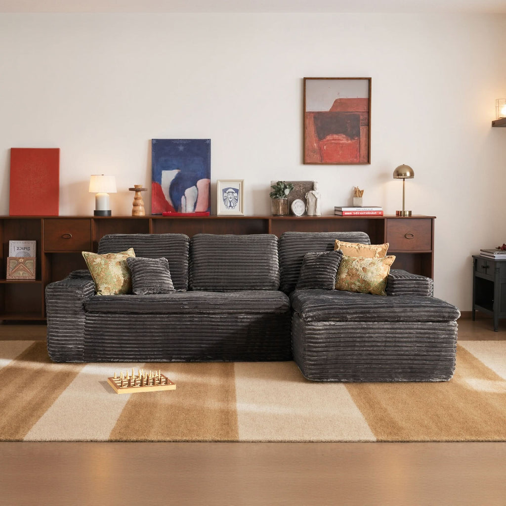 Modular Sectional Sofa with Chaise,Deep Seat Cloud Couch, Modern L-Shape