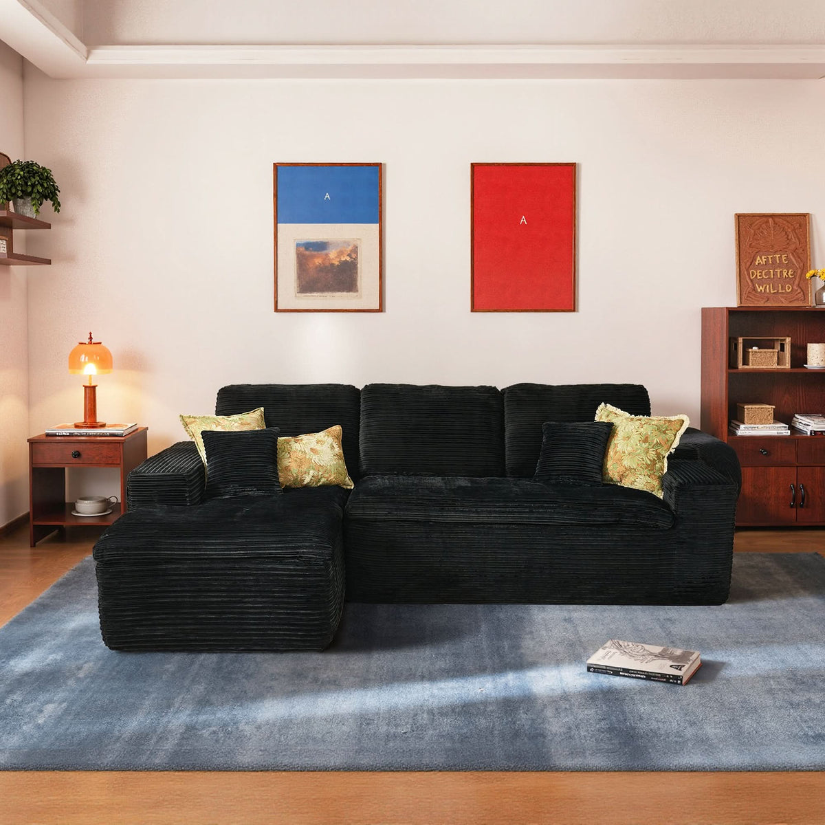 Modular Sectional Sofa with Chaise,Deep Seat Cloud Couch, Modern L-Shape
