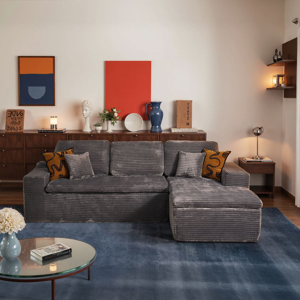 Modular Sectional Sofa with Chaise,Deep Seat Cloud Couch, Modern L-Shape