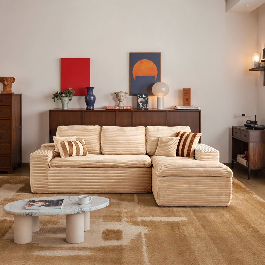 Modular Sectional Sofa with Chaise,Deep Seat Cloud Couch, Modern L-Shape