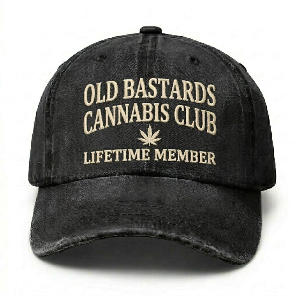 Old Bastards Cannabis Club Lifetime Member Embroidered Cap