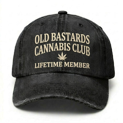 Old Bastards Cannabis Club Lifetime Member Embroidered Cap